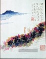 Shitao Ufer des Pfirsichblüten Chinesische Malerei